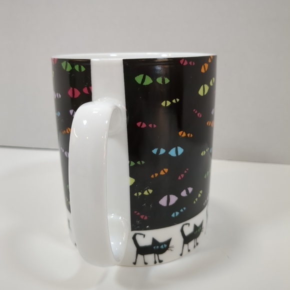 Brother Sister design studio, Happy Halloween black cat oversized coffee mug - Picture 3 of 5